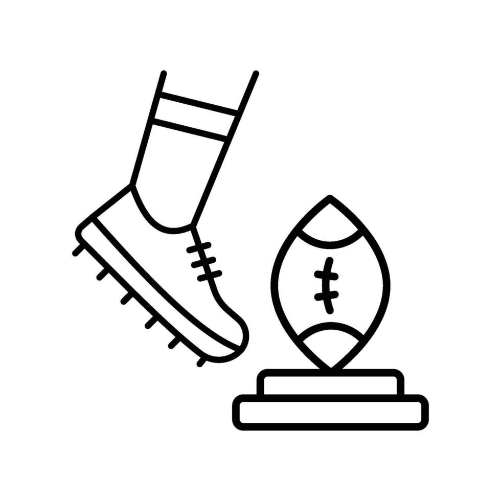 Free kick outline icon. EPS 10 file vector