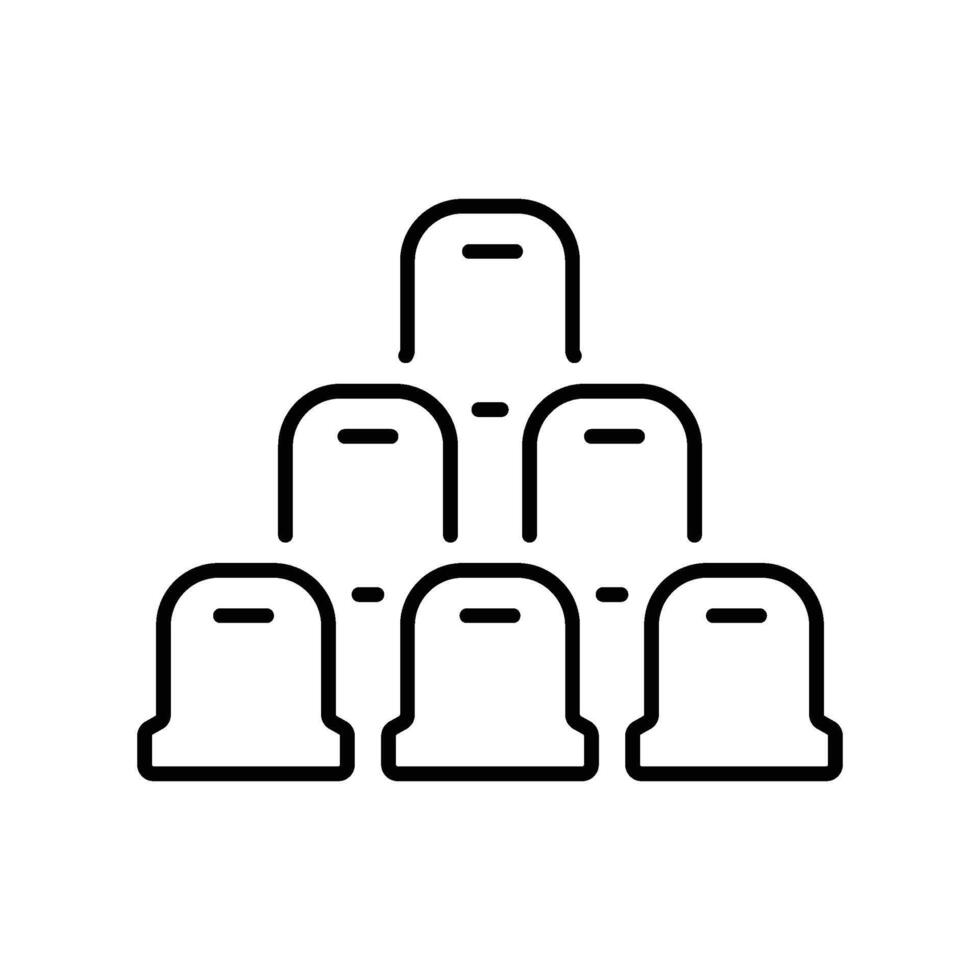 Stadium Bench outline icon. EPS 10 file vector