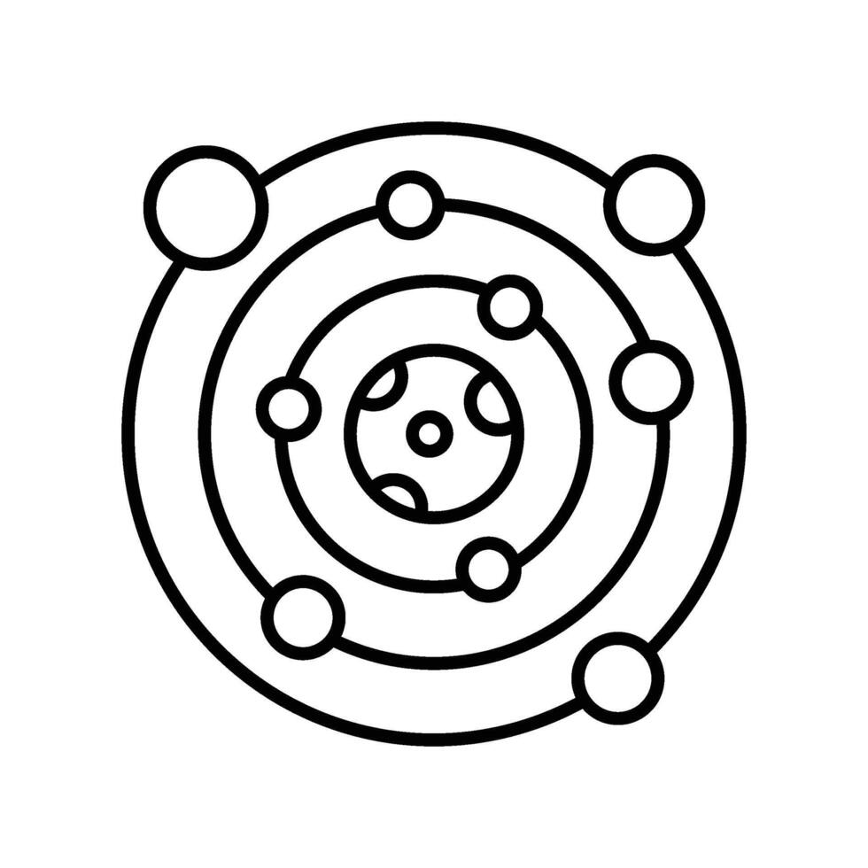 Galaxy planets outline icon. EPS 10 file vector
