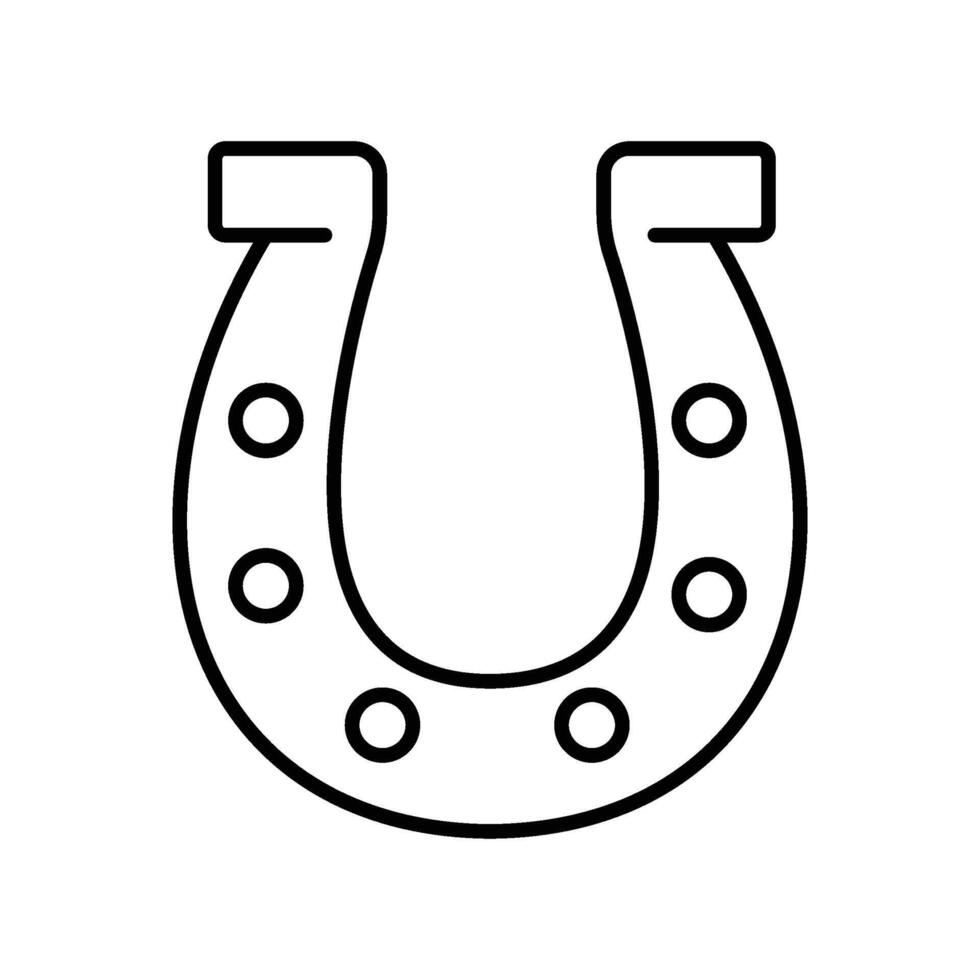 horseshoe outline icon. EPS 10 file vector