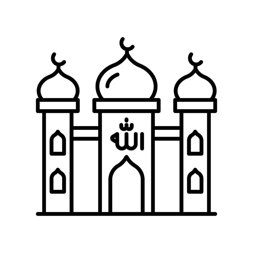 Mosque outline icon. EPS 10 file vector
