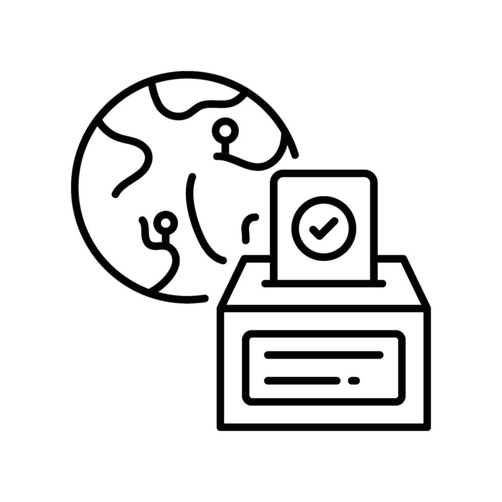 Electoral Place outline EPS 10 file vector