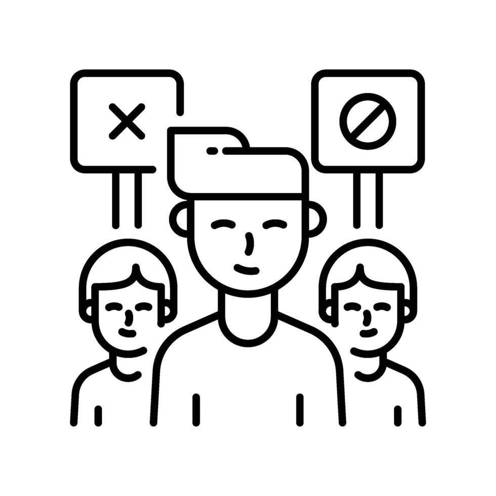 Protest outline EPS 10 file vector
