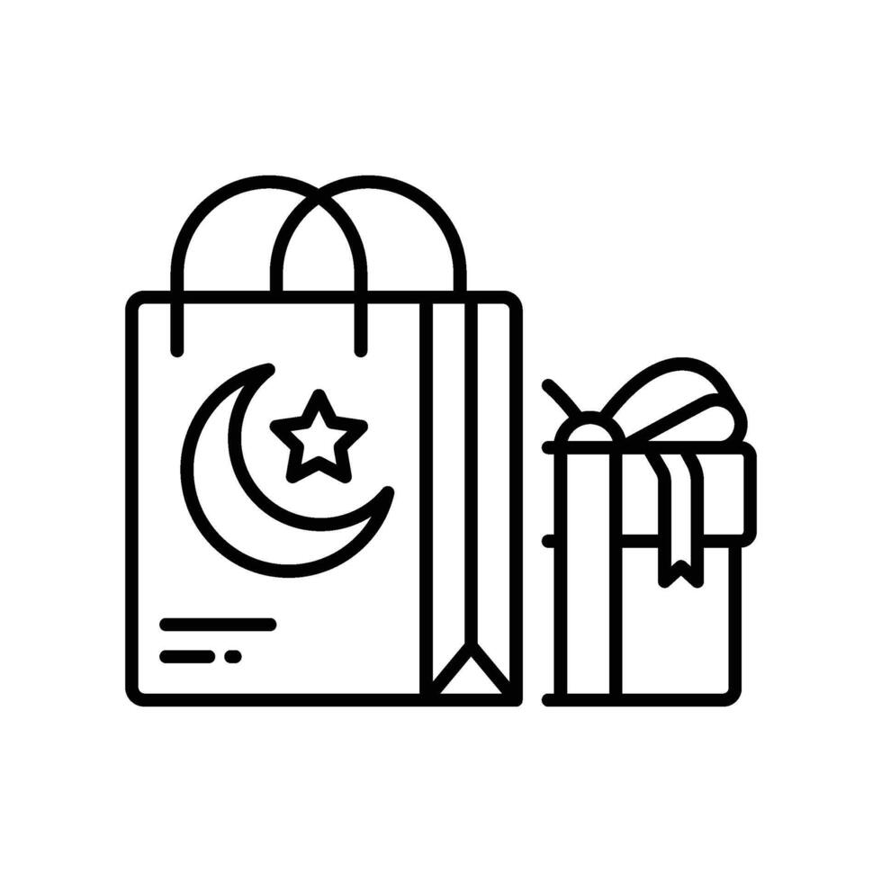 gift pack outline icon. EPS 10 file vector