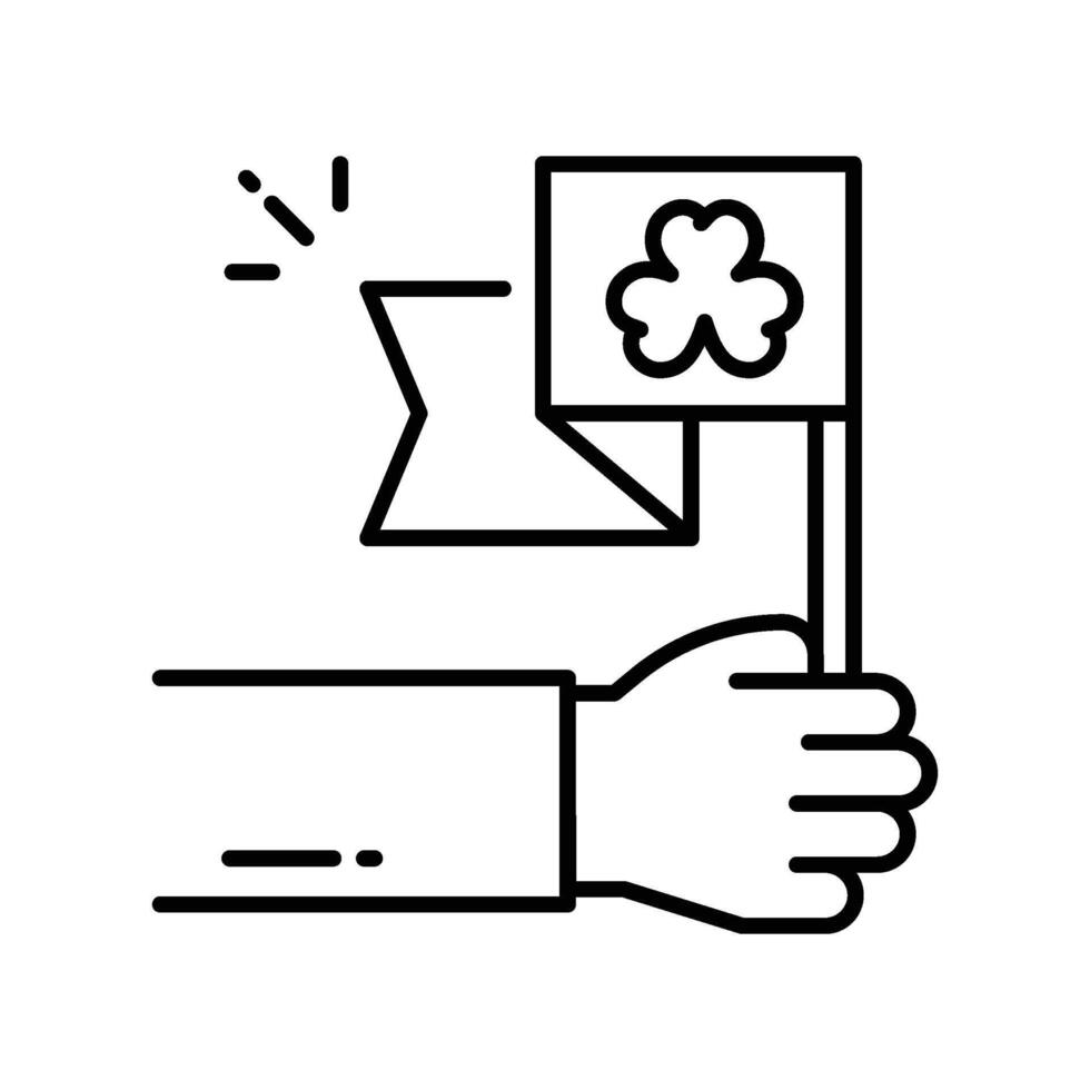 patrick flag outline icon. EPS 10 file vector