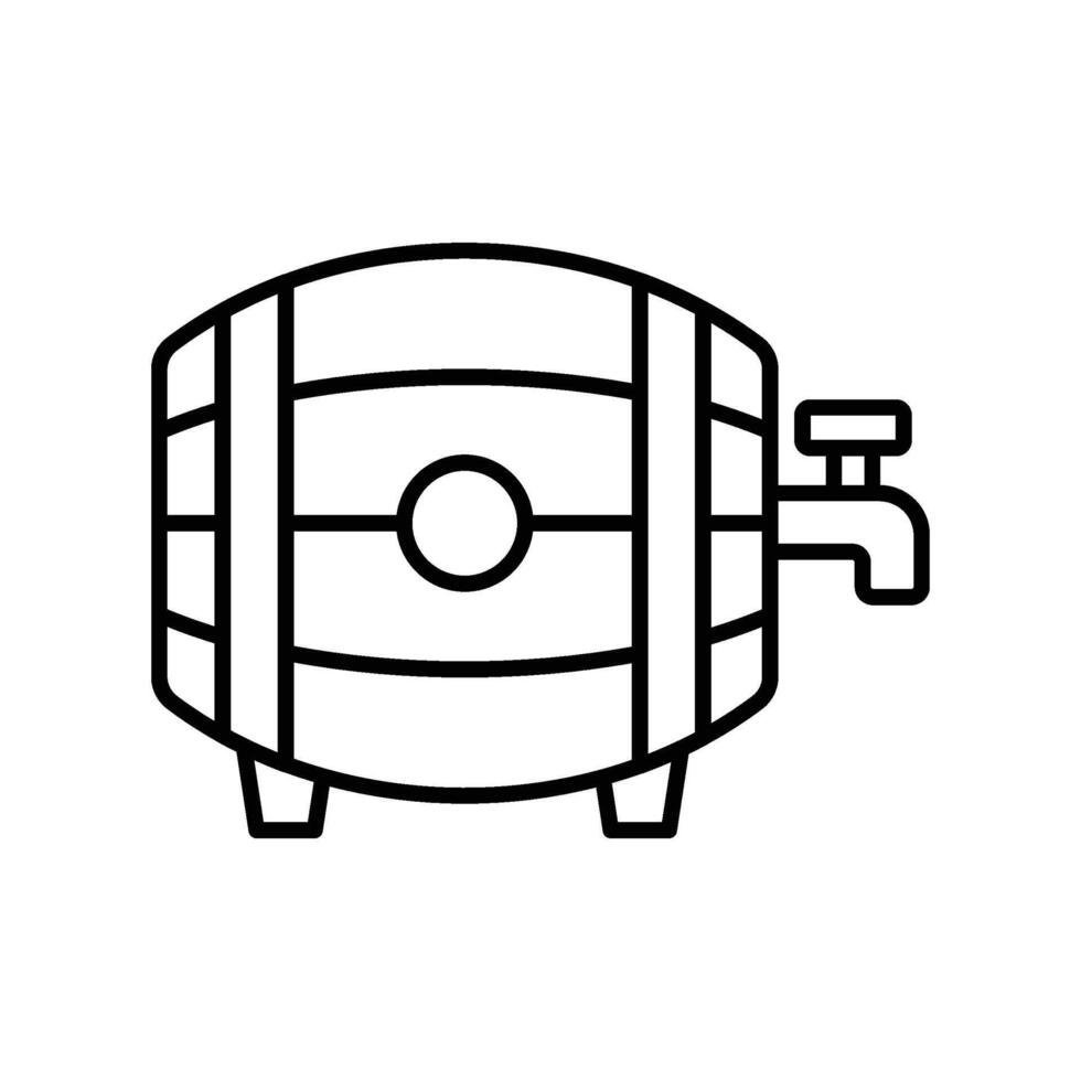 Barrel outline icon. EPS 10 file vector