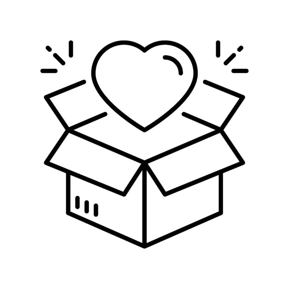 Selfless outline icon. EPS 10 file vector