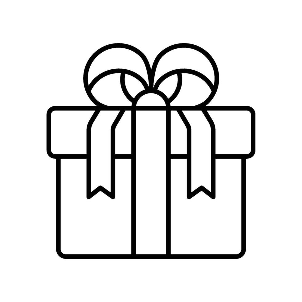 Gift outline icon. EPS 10 file vector