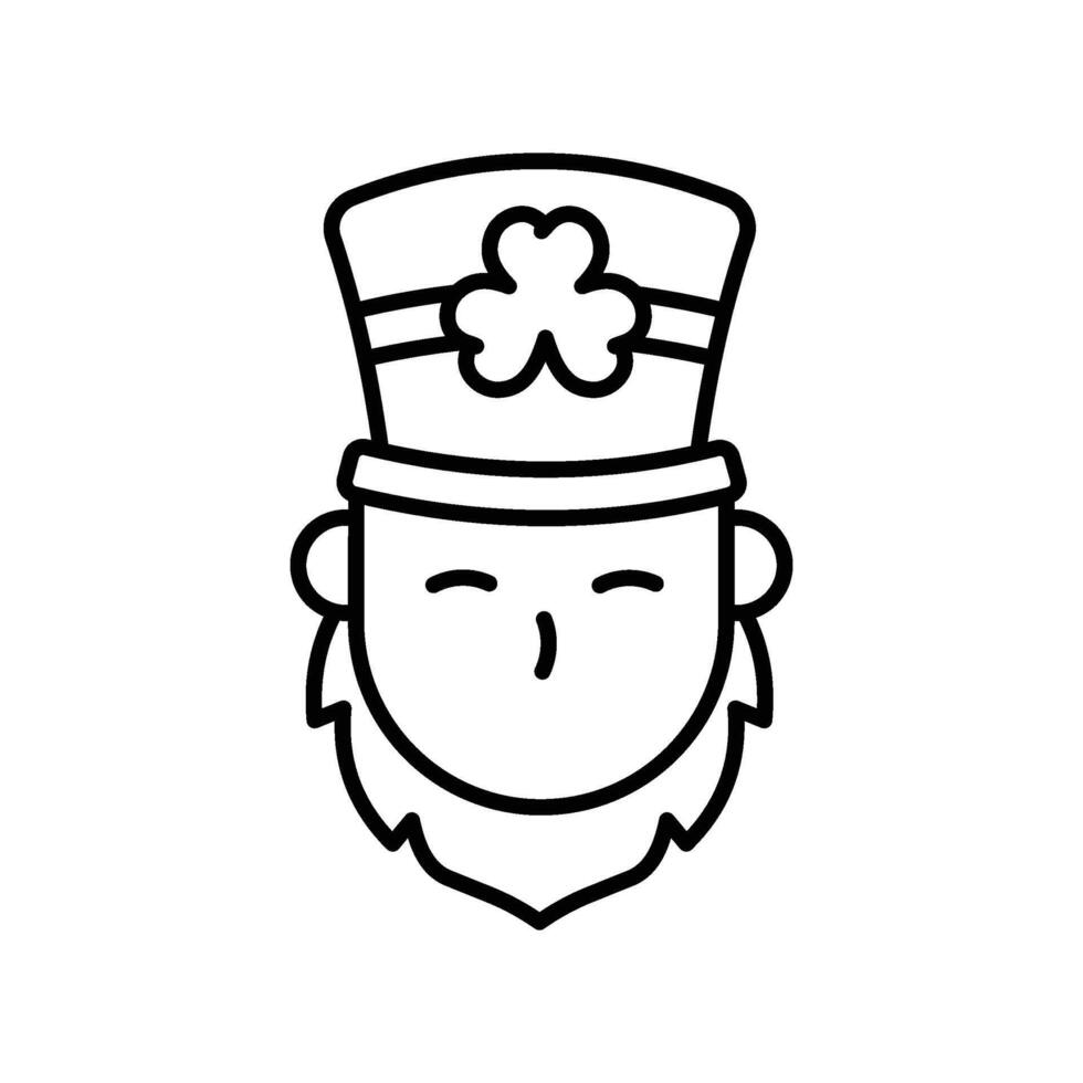 Leprechaun outline icon. EPS 10 file vector