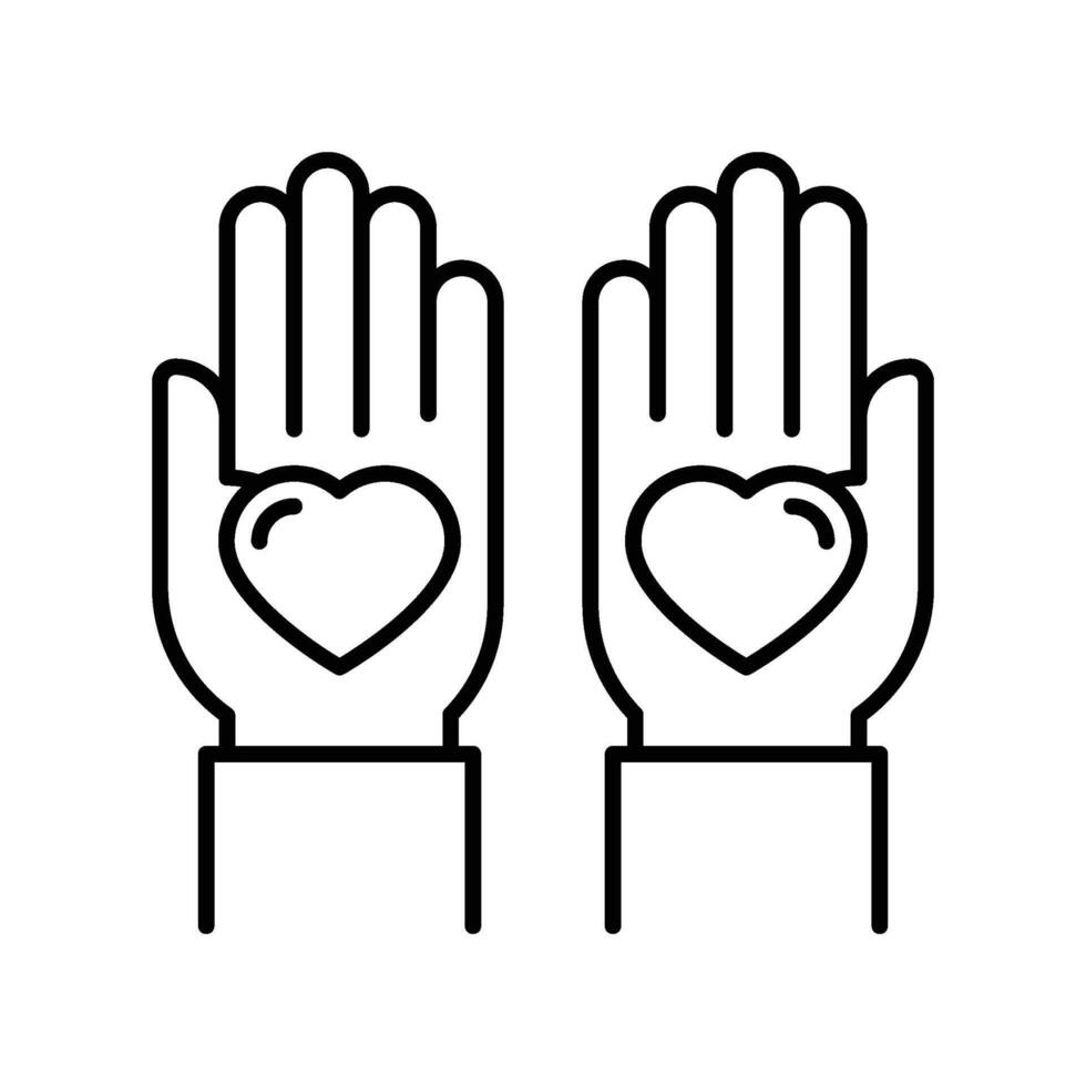 Altruism outline icon. EPS 10 file vector