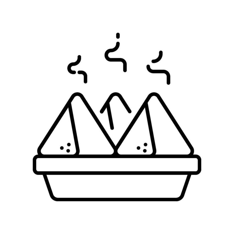 Samosa outline icon. EPS 10 file vector
