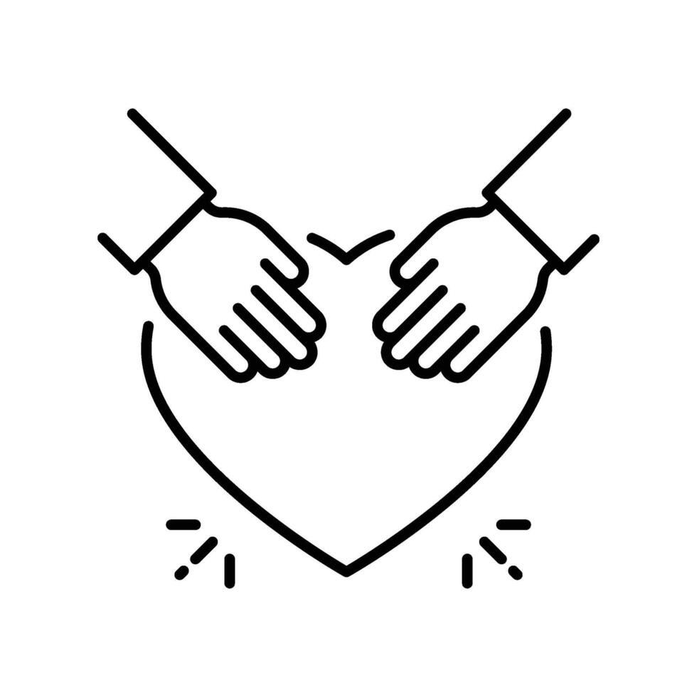 Self-love outline icon. EPS 10 file vector