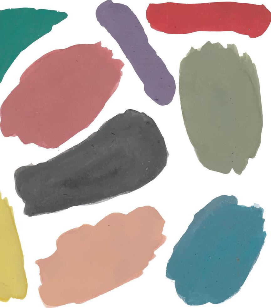 Colorful Abstract Brushstroke Composition watercolour vector