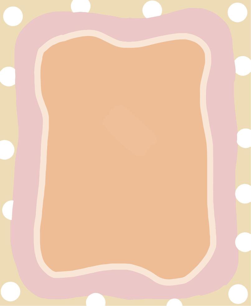 Abstract background with polka dots and a frame. vector