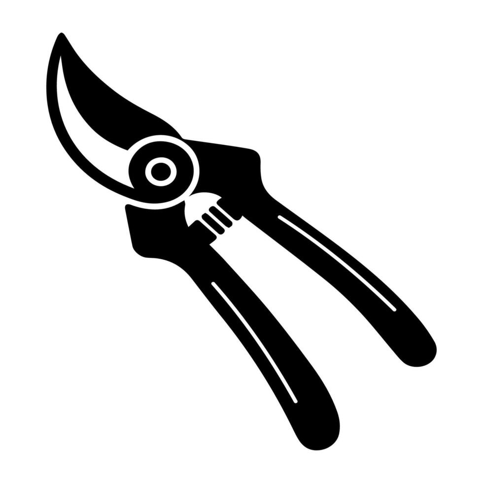 Sharp Pruning Shears, Precision Cutting Tool for Garden Care vector
