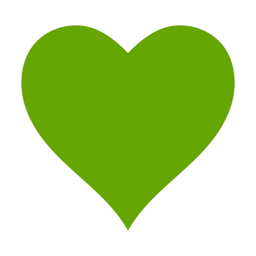 Vibrant Green Heart Symbol of Love and Growth vector