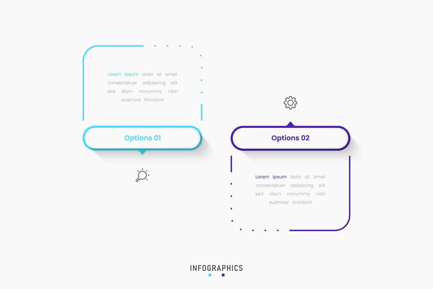 Infographic with icons and 2 steps. Can be used for process diagram, presentations, workflow layout, banner, flow chart. vector