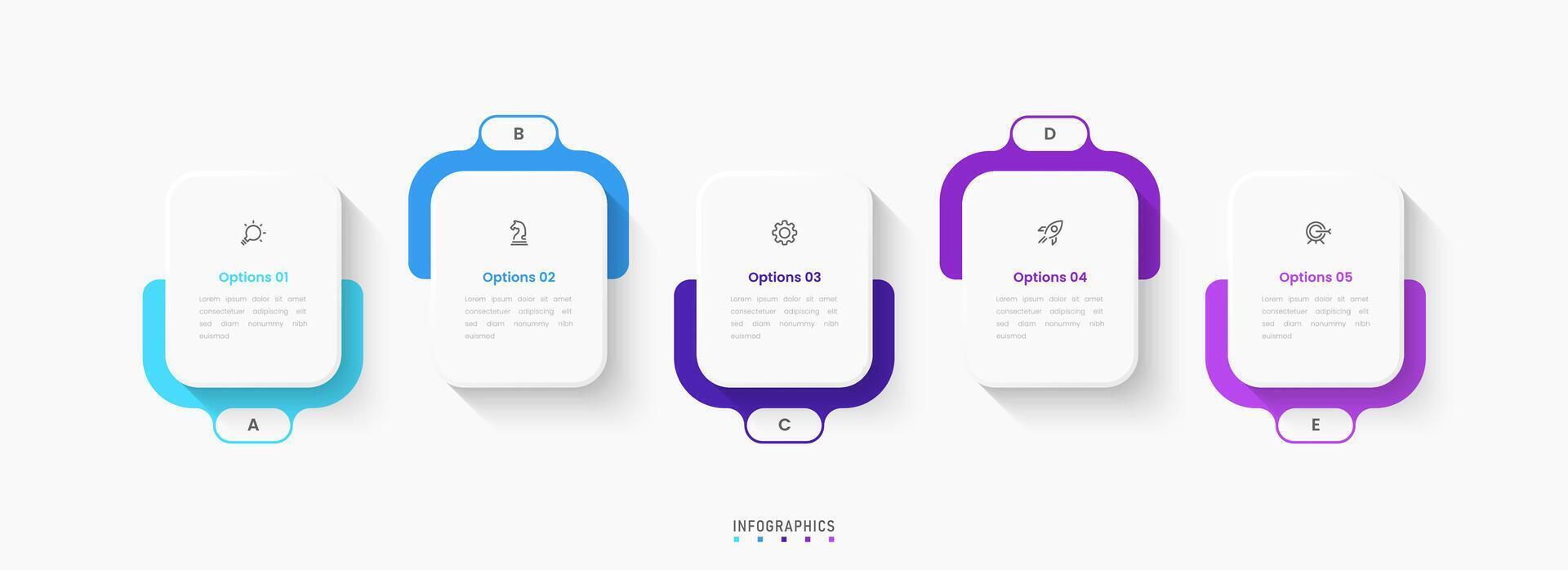 Infographic with icons and 5 options or steps. Can be used for process workflow layout, info graph. vector