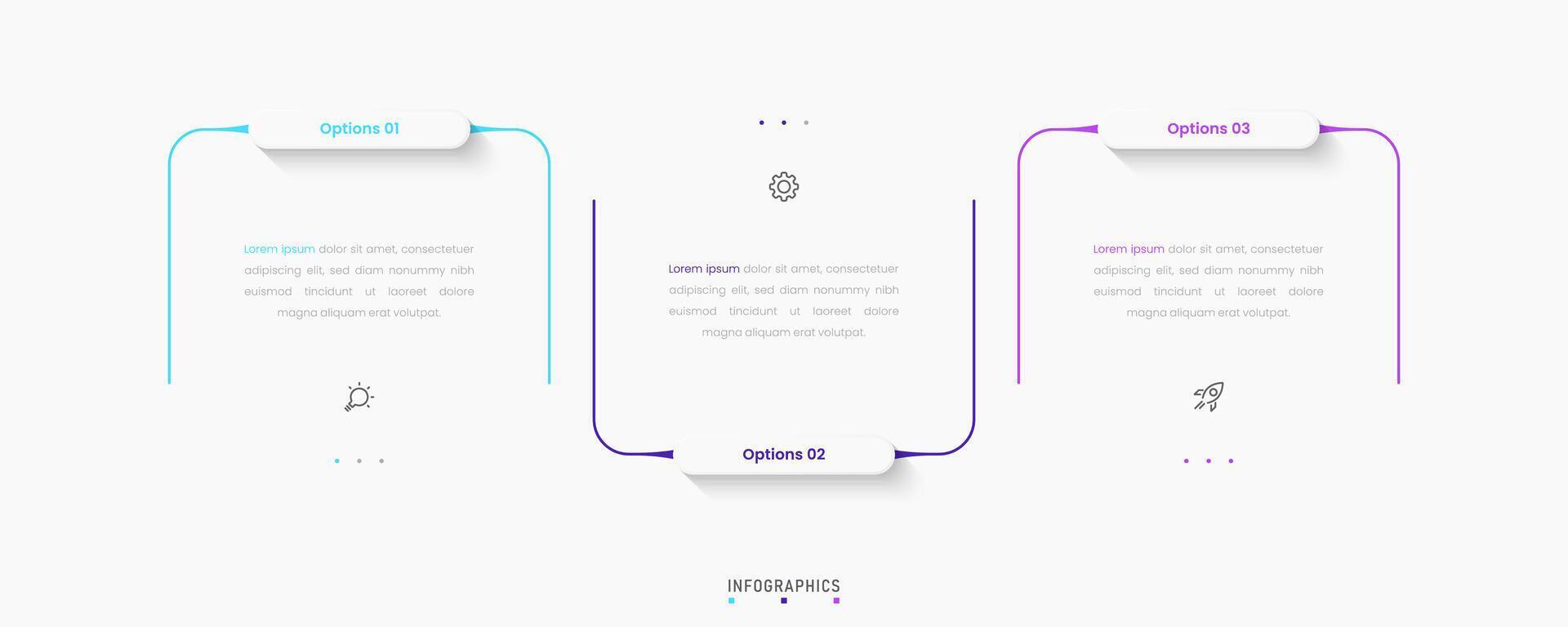 Infographic with icons and 3 steps. Can be used for process diagram, presentations, workflow layout, banner, flow chart, info graph. vector