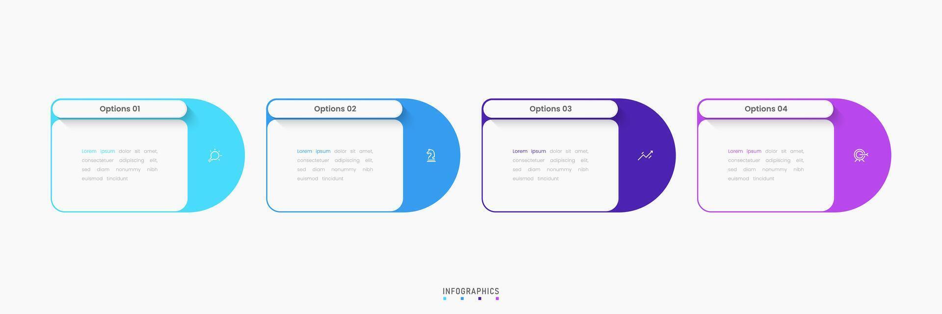 Infographic with icons and 4 options vector