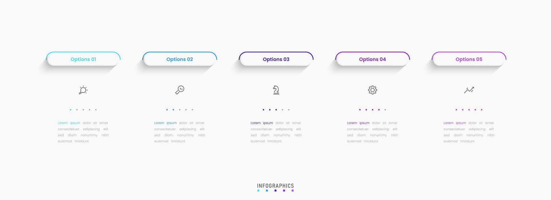 Infographic with icons and 5 options or steps. Can be used for process diagram, presentations, workflow layout, flow chart. vector