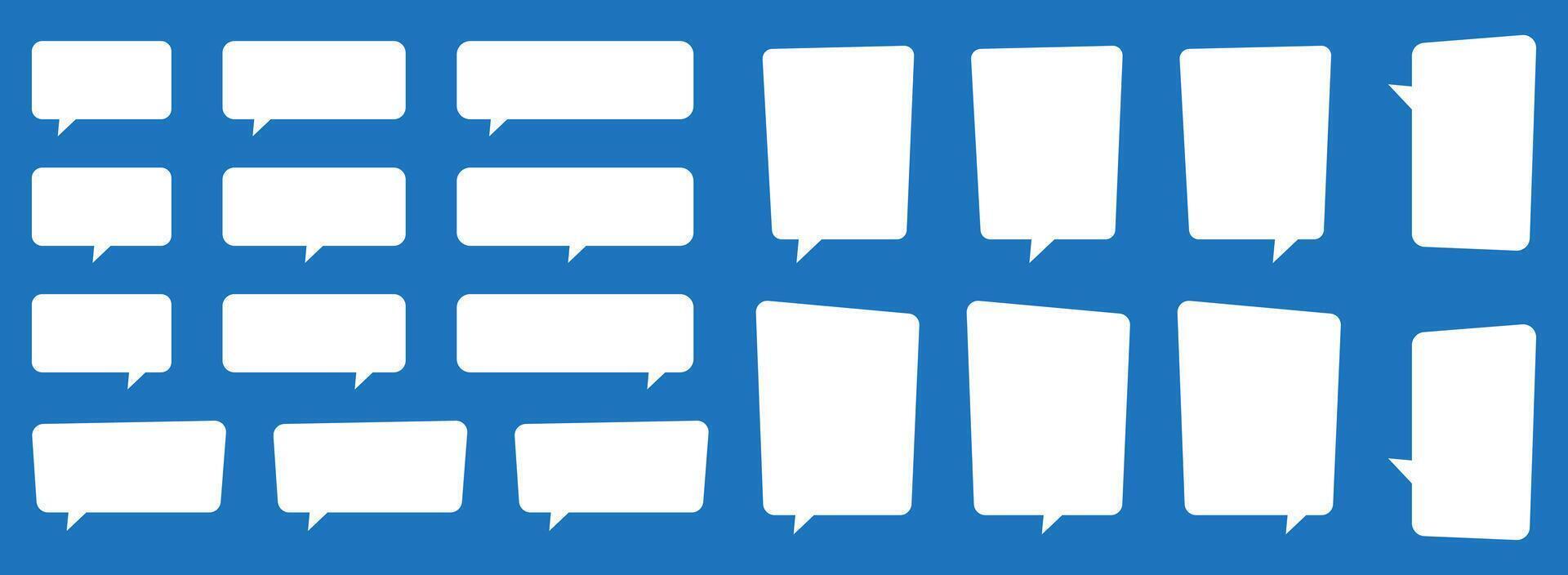 White blank speak bubble balloon, empty cartoon chatting box, message box. vector