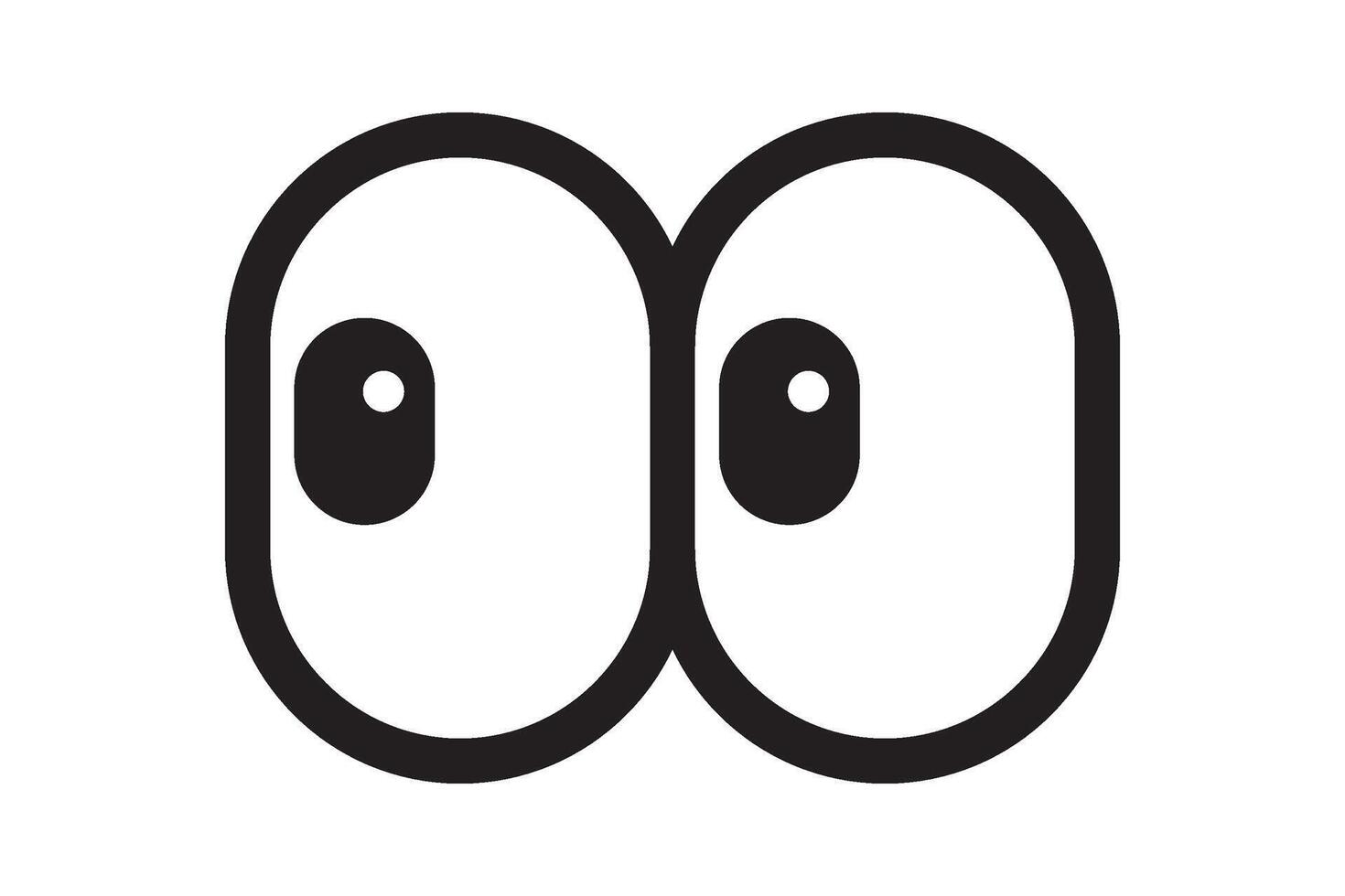 Eyes look icon on background. vector