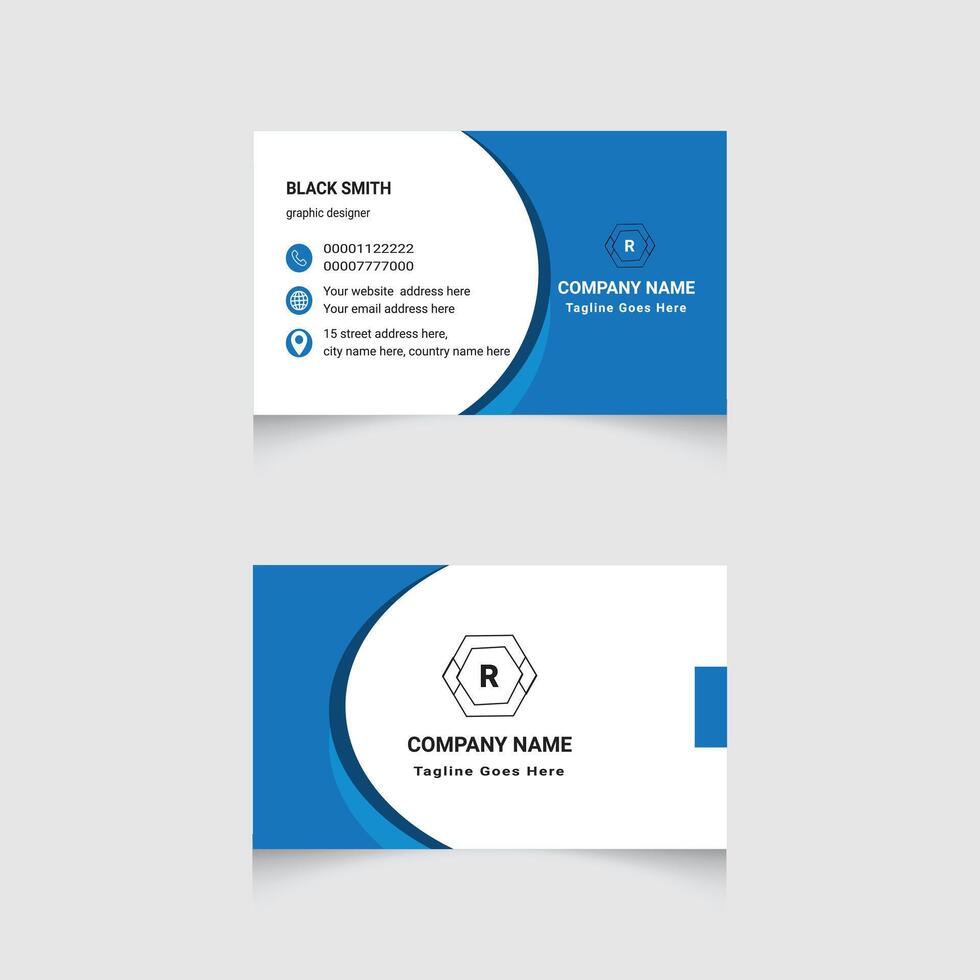 Clean and modern business card. vector