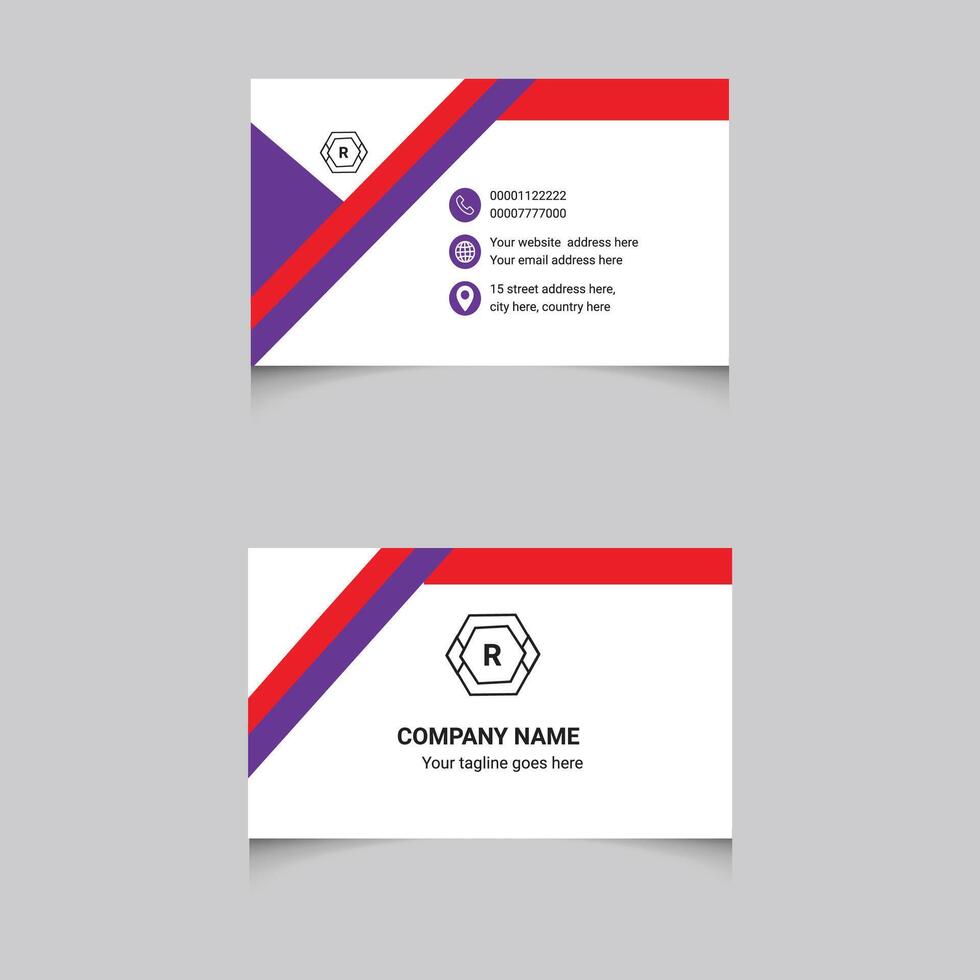Clean and creative modern business card. vector