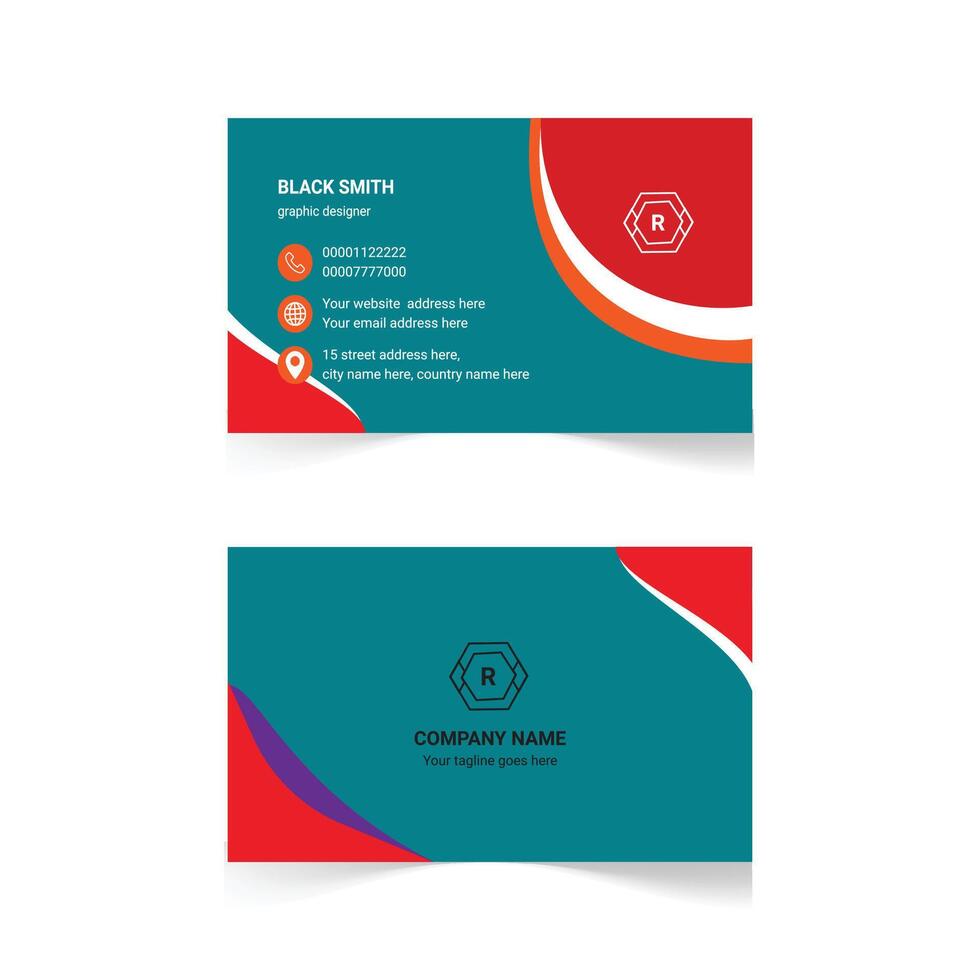 creative and professional business card . vector