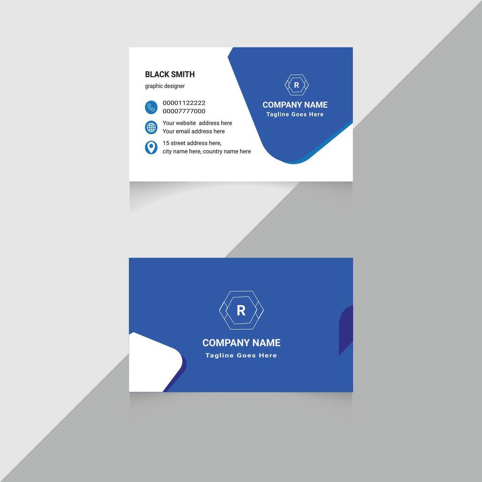 creative and professional business card for professional brand. vector