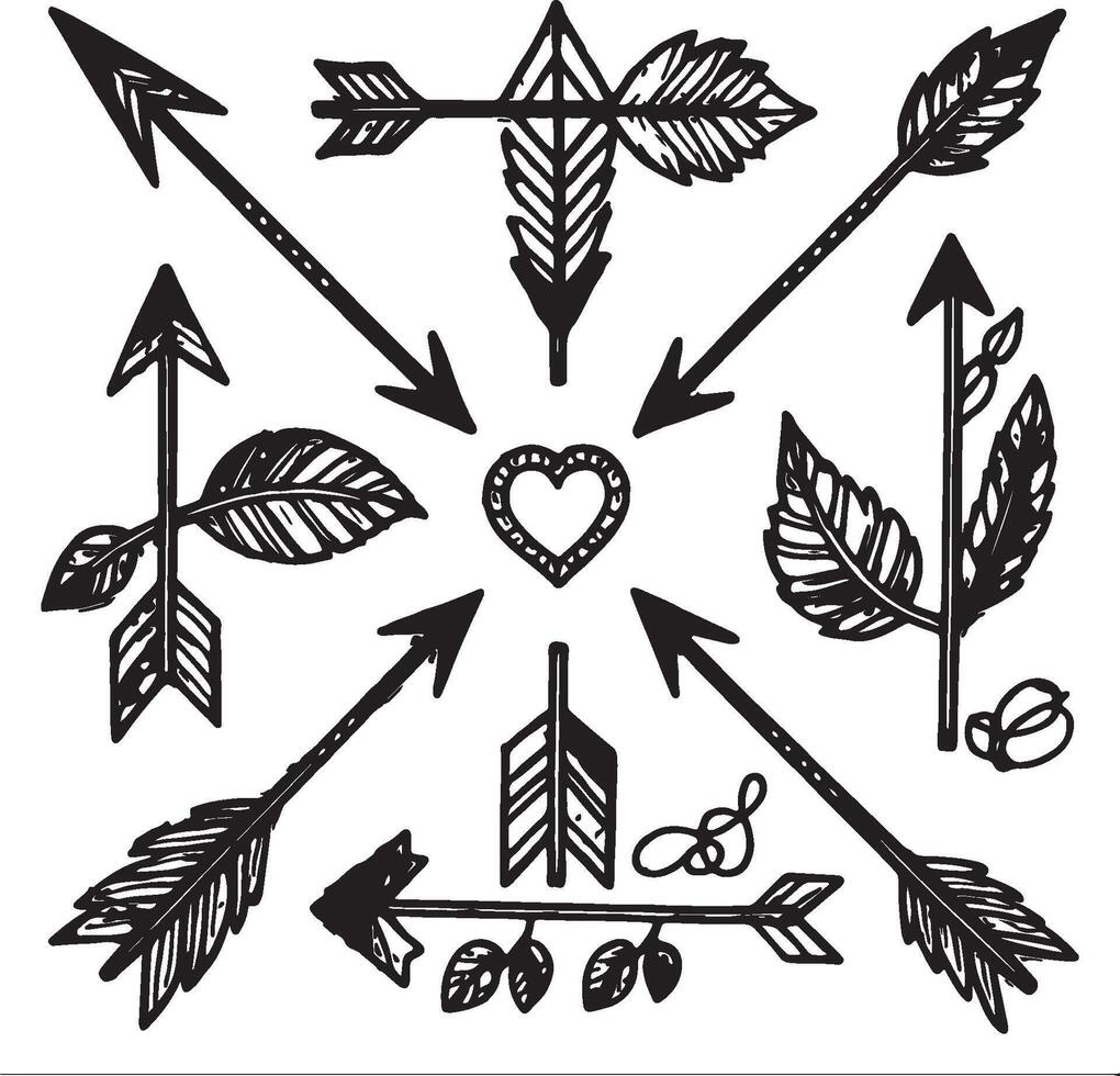 Minimal Black Leaf Icons for Eco and Nature Artwork vector