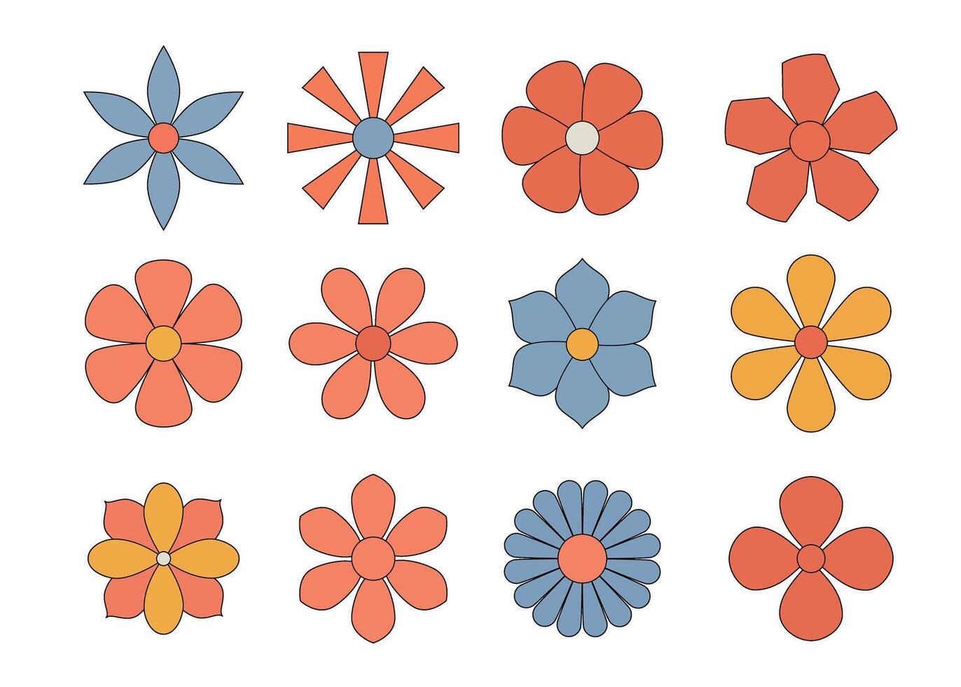Minimalist floral pattern vector