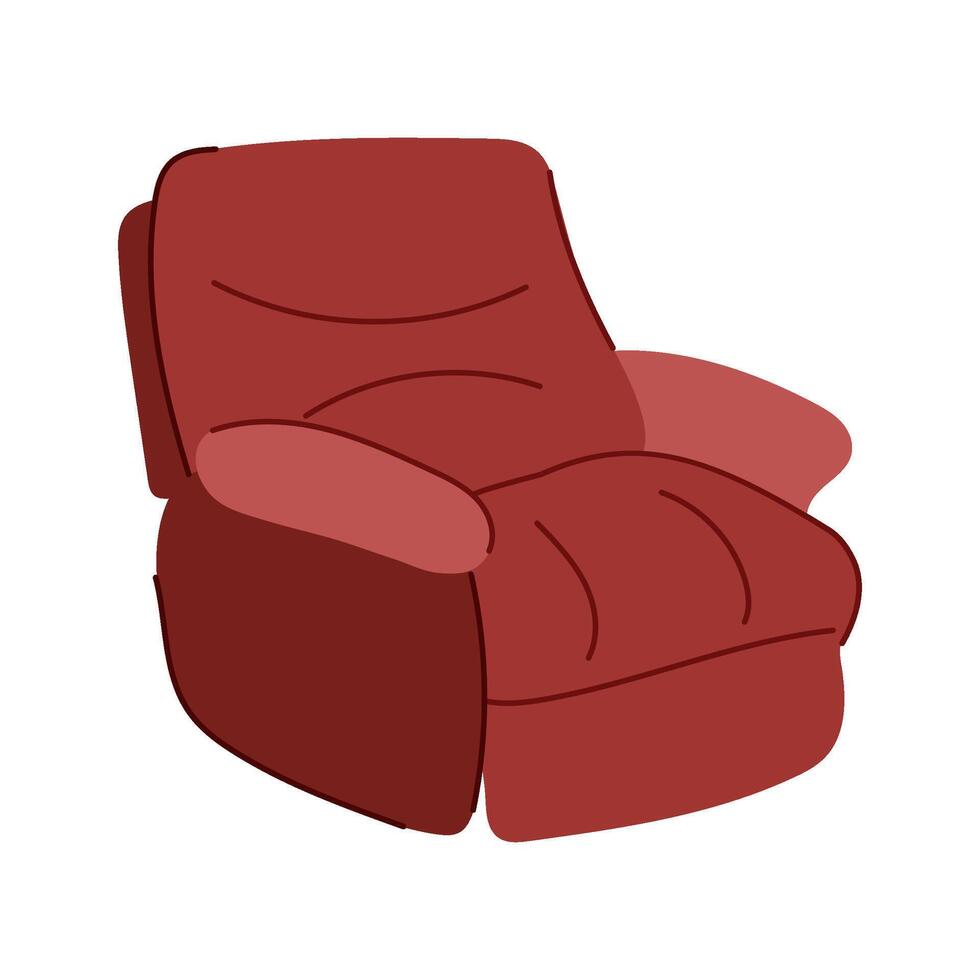 arm accent chair cartoon illustration vector