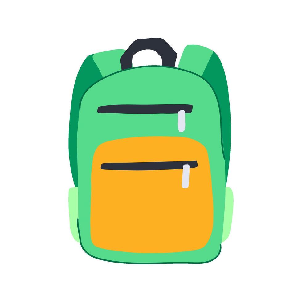 durable backpack cartoon illustration vector