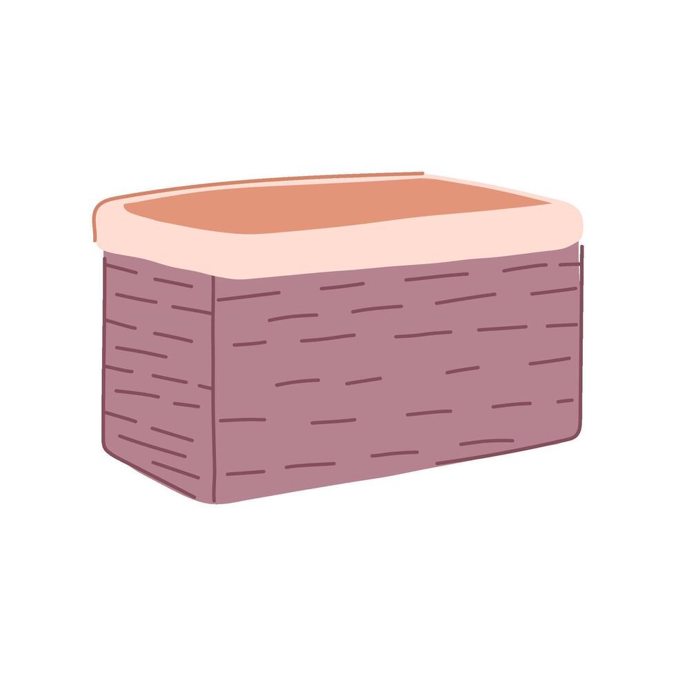 container basket for storage cartoon illustration vector
