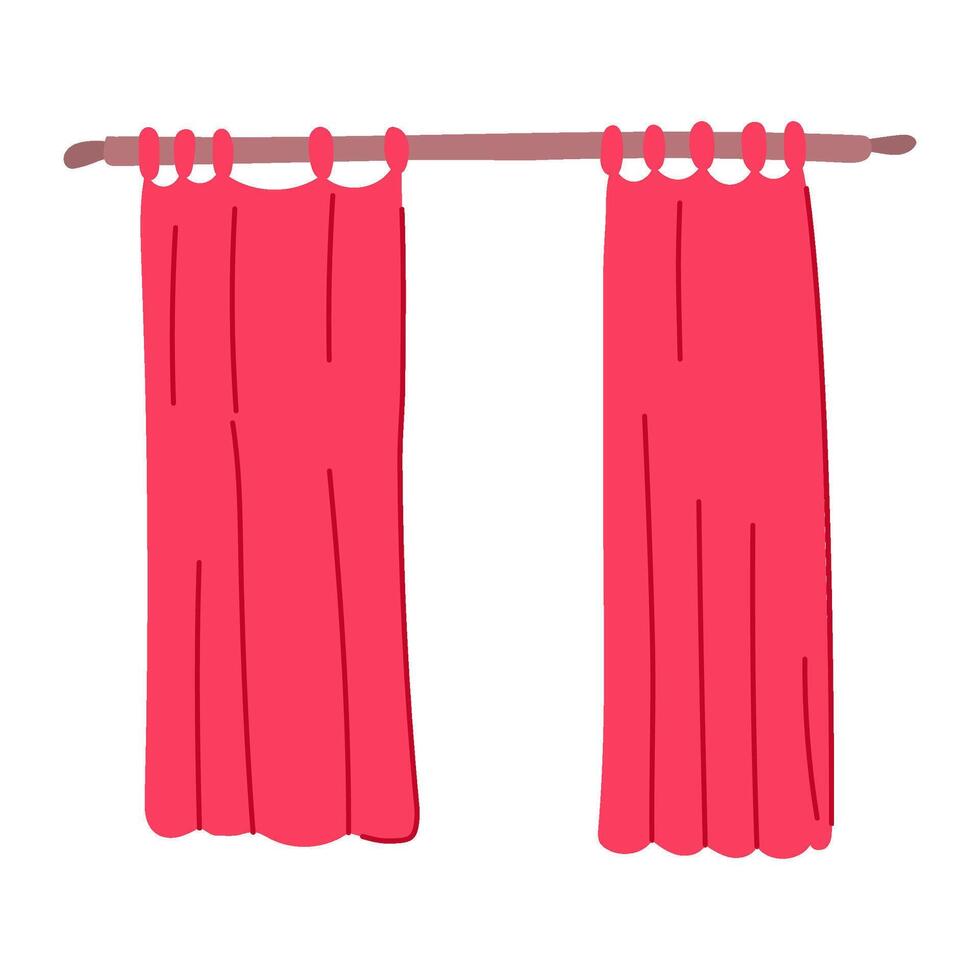blinds blackout curtains cartoon vector