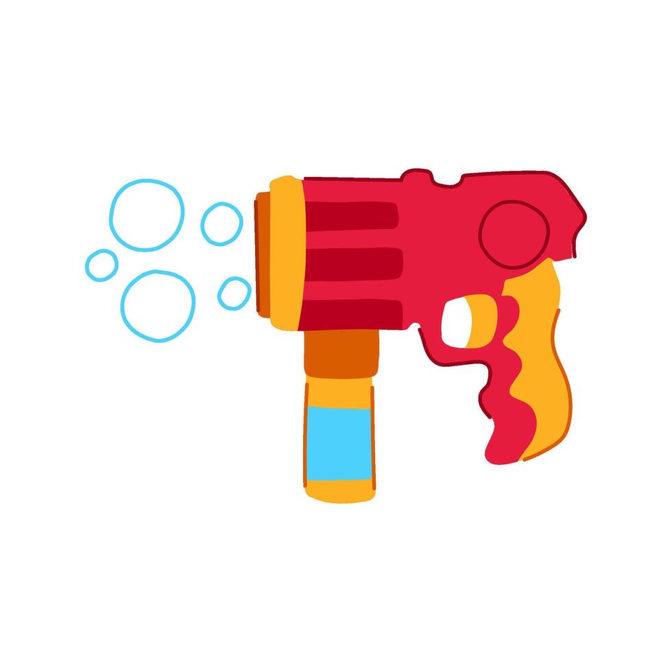 s bubble gun toy cartoon illustration vector