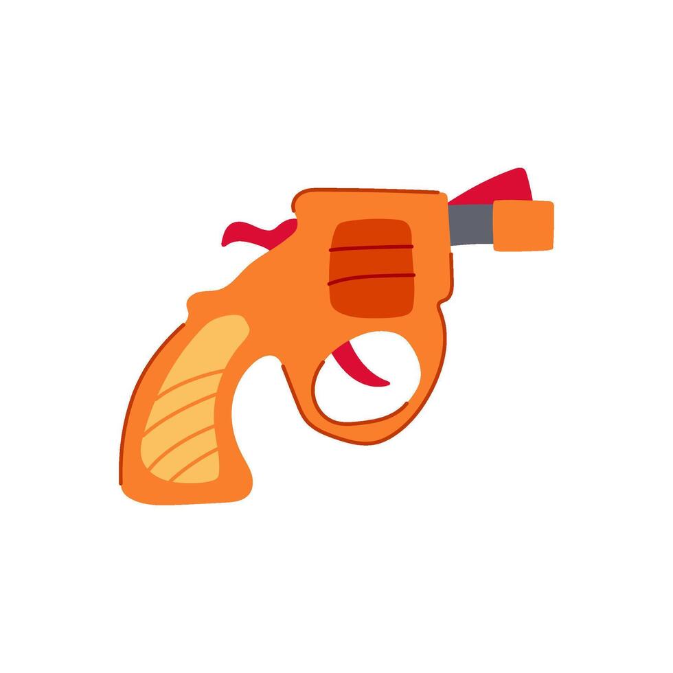 plastic cap gun toy cartoon illustration vector