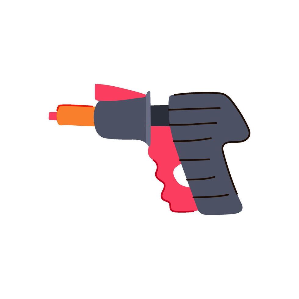 cowboy cap gun toy cartoon illustration vector