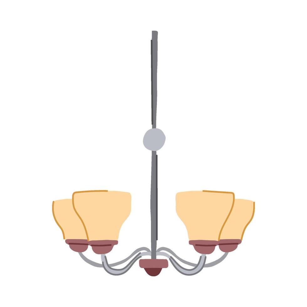 ceiling chandelier cartoon illustration vector