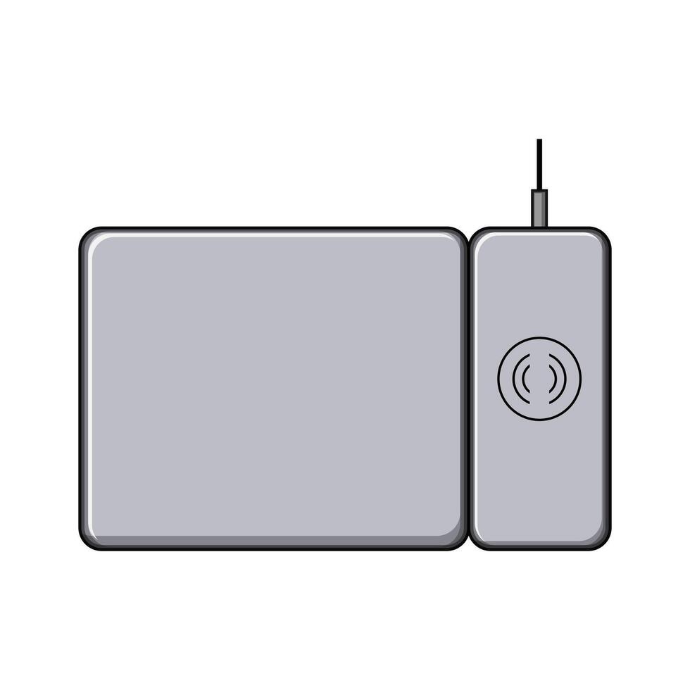 functionality charging mouse pad wireless illustration vector