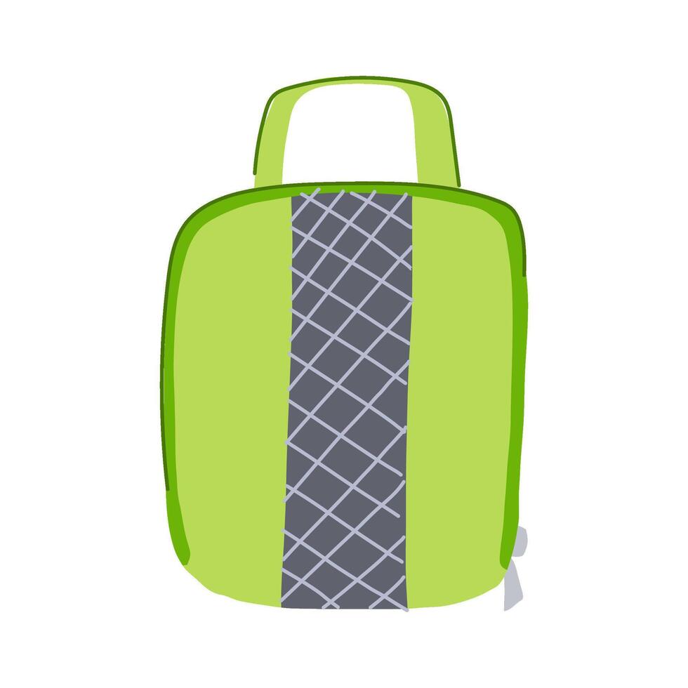 suitcase compression bag cartoon illustration vector
