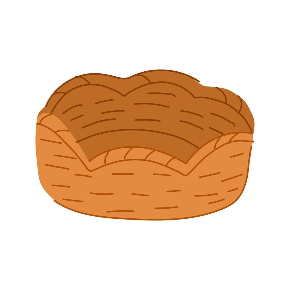 rustic decorative bowl cartoon vector