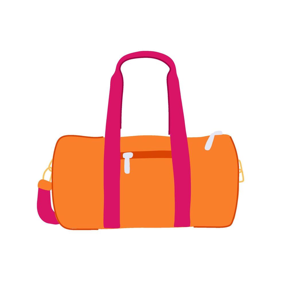 canvas duffel bag cartoon illustration vector