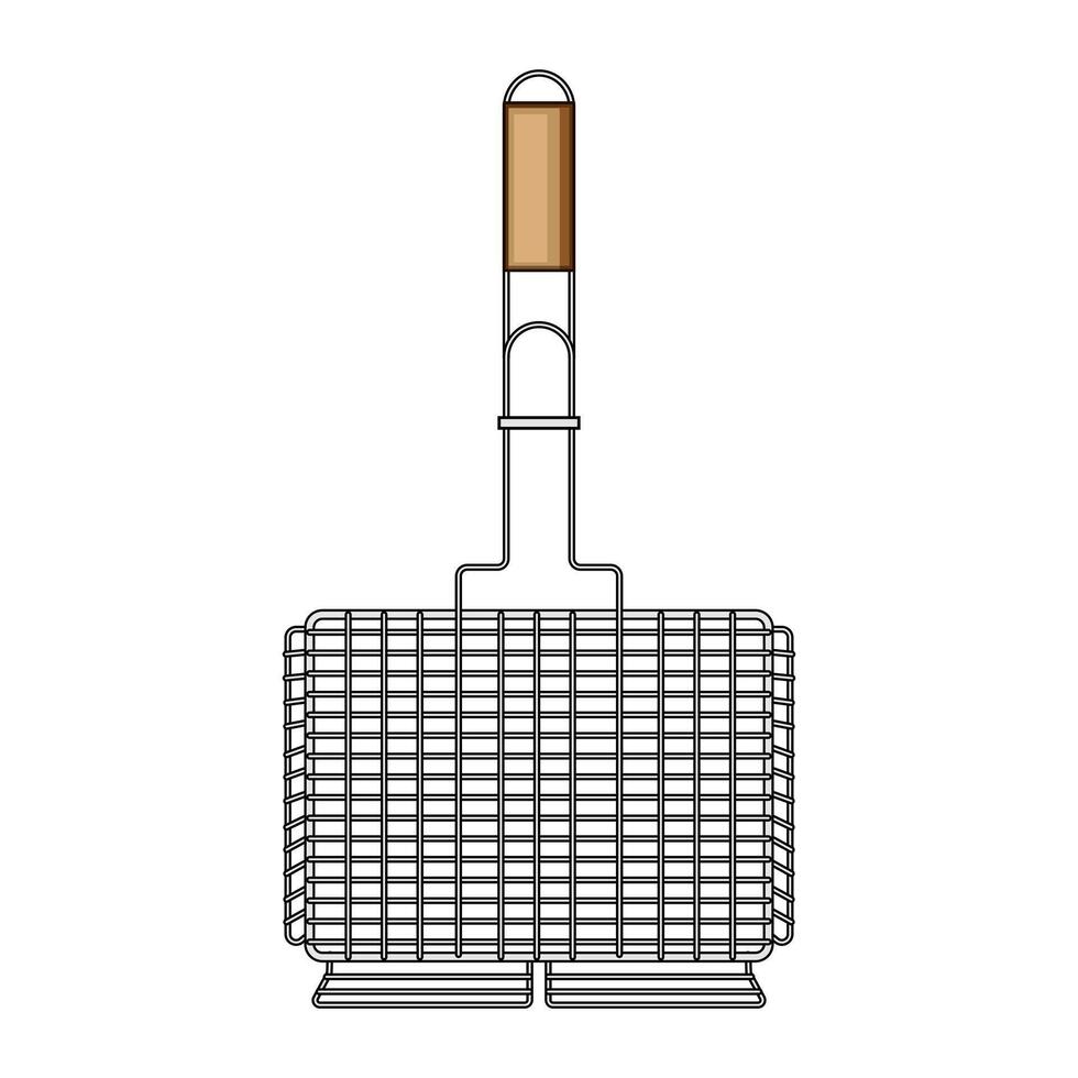 barbecue grill rack cartoon vector