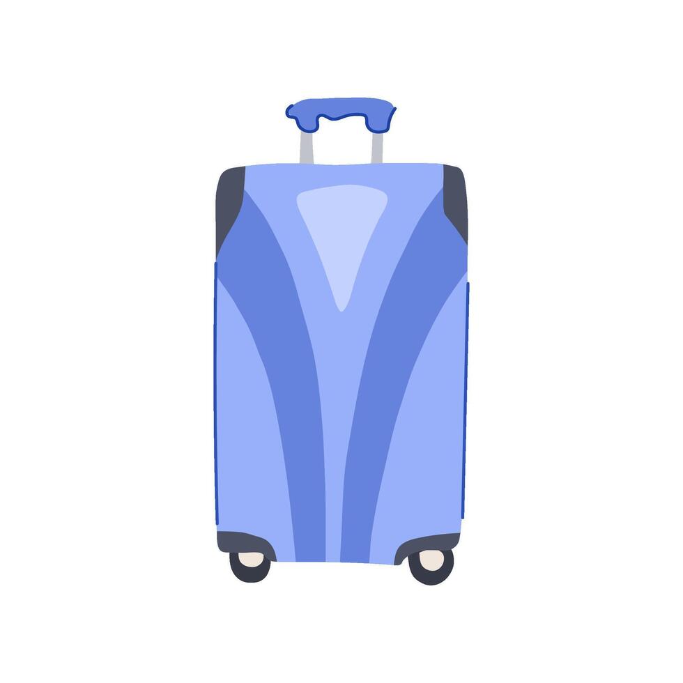 polycarbonate hard shell suitcase cartoon illustration vector