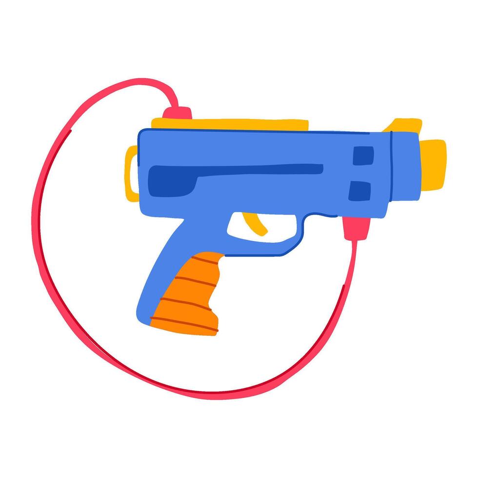 play laser tag gun toy cartoon illustration vector
