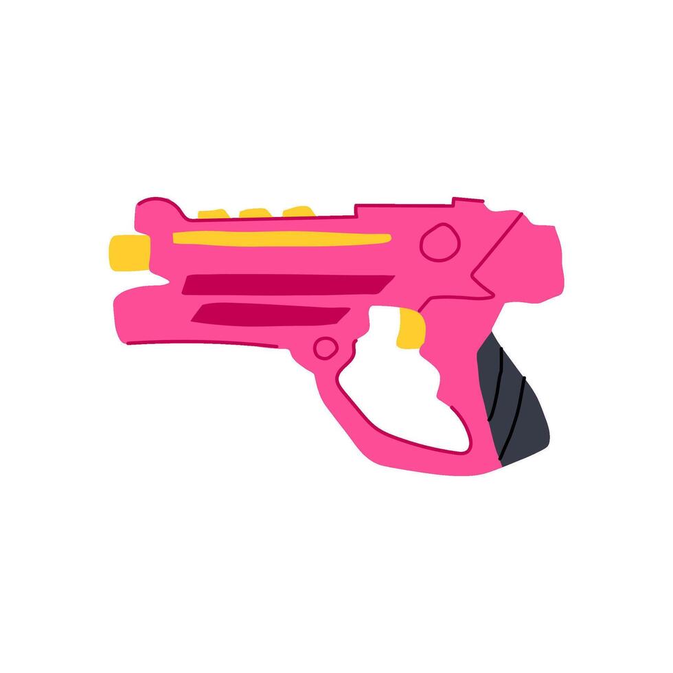 team laser tag gun toy cartoon illustration vector