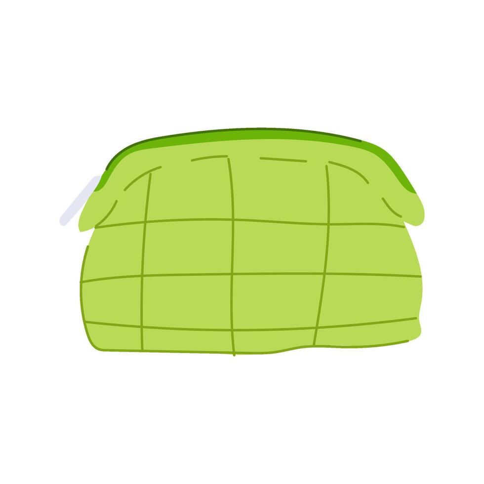 bronzer makeup bag cartoon illustration vector